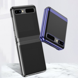 Plating Case hard case Electroplating frame Cover for Samsung Galaxy Z Flip blue