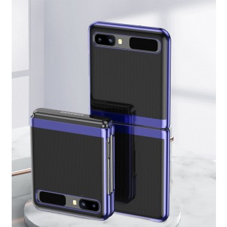 Plating Case hard case Electroplating frame Cover for Samsung Galaxy Z Flip blue