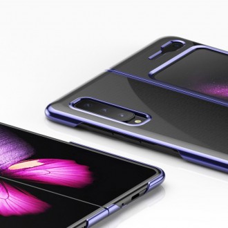 Plating Case hard case Electroplating frame Cover for Samsung Galaxy Fold blue