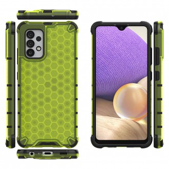 Honeycomb Case armor cover with TPU Bumper for Samsung Galaxy A32 4G green
