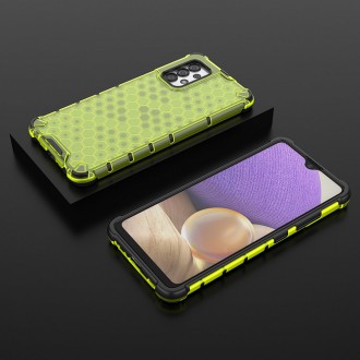 Honeycomb Case armor cover with TPU Bumper for Samsung Galaxy A32 4G green