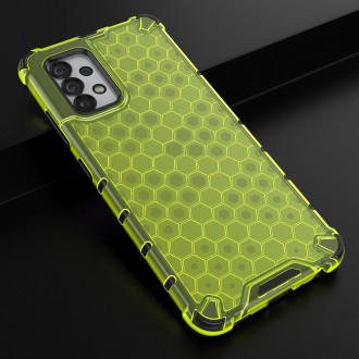 Honeycomb Case armor cover with TPU Bumper for Samsung Galaxy A32 4G green