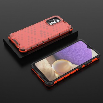 Honeycomb Case armor cover with TPU Bumper for Samsung Galaxy A32 4G red
