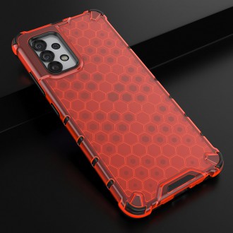 Honeycomb Case armor cover with TPU Bumper for Samsung Galaxy A32 4G red