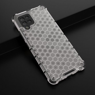 Honeycomb Case armor cover with TPU Bumper for Samsung Galaxy A42 5G transparent