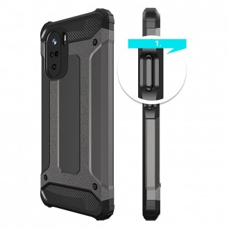Hybrid Armor Case Tough Rugged Cover for Xiaomi Redmi K40 Pro+ / K40 Pro / K40 / Poco F3 golden