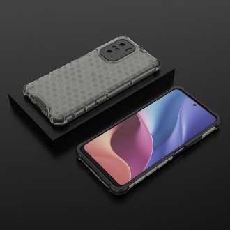 Honeycomb Case armor cover with TPU Bumper for Xiaomi Redmi K40 Pro+ / K40 Pro / K40 / Poco F3 black