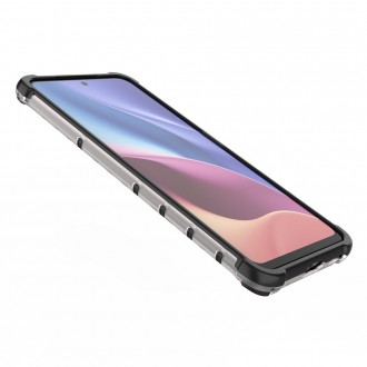 Honeycomb Case armor cover with TPU Bumper for Xiaomi Redmi K40 Pro+ / K40 Pro / K40 / Poco F3 black