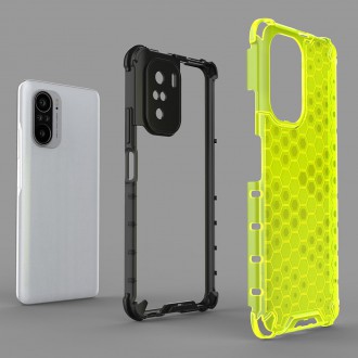 Honeycomb Case armor cover with TPU Bumper for Xiaomi Redmi K40 Pro+ / K40 Pro / K40 / Poco F3 black