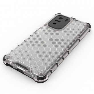 Honeycomb Case armor cover with TPU Bumper for Xiaomi Redmi K40 Pro+ / K40 Pro / K40 / Poco F3 transparent