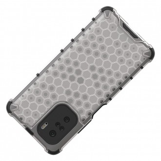 Honeycomb Case armor cover with TPU Bumper for Xiaomi Redmi K40 Pro+ / K40 Pro / K40 / Poco F3 transparent