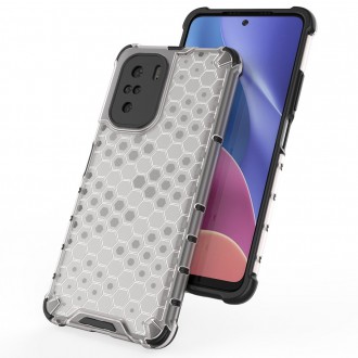 Honeycomb Case armor cover with TPU Bumper for Xiaomi Redmi K40 Pro+ / K40 Pro / K40 / Poco F3 transparent