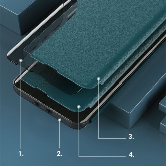 Eco Leather View Case Elegant Flip Cover Case with Stand Function Xiaomi Redmi K40 Pro + / K40 Pro / K40 / Poco F3 Orange