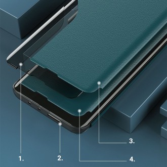 Eco Leather View Case elegant bookcase type case with kickstand for Samsung Galaxy A32 5G black