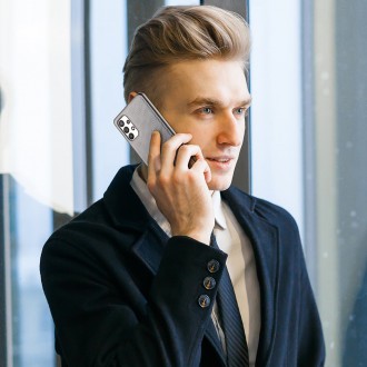 Dux Ducis Fino case covered with nylon material for Samsung Galaxy A32 4G gray