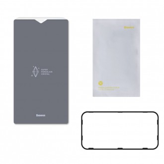 Baseus 2x 0,3 mm Full-glass Super porcelain crystal Tempered Glass For iPhone 12 Pro Max transparent (SGAPIPH67N-LI02)