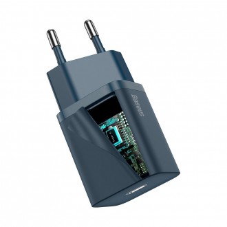 Rychlá nabíječka Baseus Super Si 1C USB Typ C 20 W Power Delivery modrá (CCSUP-B03)