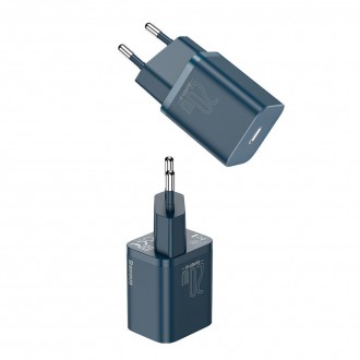 Rychlá nabíječka Baseus Super Si 1C USB Typ C 20 W Power Delivery modrá (CCSUP-B03)