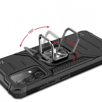 Wozinsky Ring Armor Case Kickstand Tough Rugged Cover for Samsung Galaxy A52s 5G / A52 5G / A52 4G black
