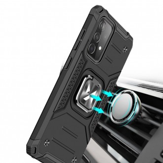Wozinsky Ring Armor Case Kickstand Tough Rugged Cover for Samsung Galaxy A52s 5G / A52 5G / A52 4G black