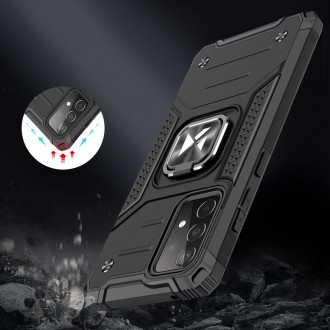 Wozinsky Ring Armor Case Kickstand Tough Rugged Cover for Samsung Galaxy A52s 5G / A52 5G / A52 4G black