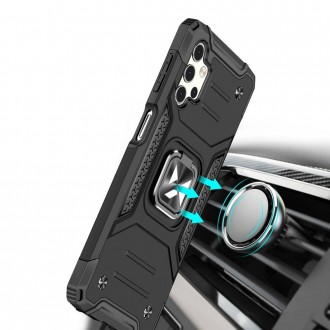 Wozinsky Ring Armor Case Kickstand Tough Rugged Cover for Samsung Galaxy A32 5G black