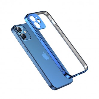 Joyroom New Beauty Series ultra thin case with electroplated frame for iPhone 12 Pro Max dark-blue (JR-BP744)