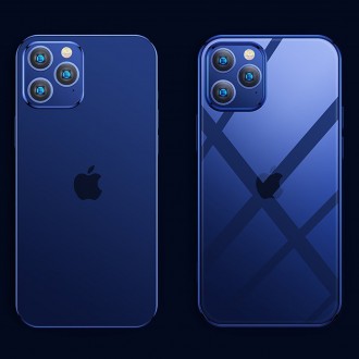 Joyroom New Beautiful Series ultra thin case with electroplated frame for iPhone 12 Pro Max blue (JR-BP796)