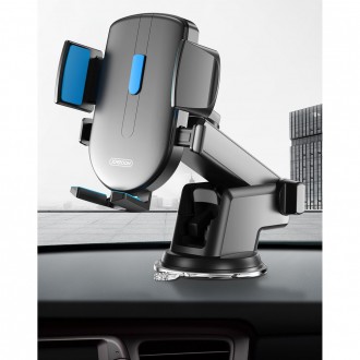 Joyroom car phone holder with telescopic extendable arm for dashboard and windshield black (JR-OK3)