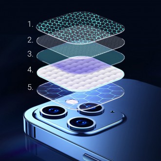 Joyroom Mirror Series Full Camera Tempered Glass Camera Lens For iPhone 12 Pro Max Transparent (JR-PF731)