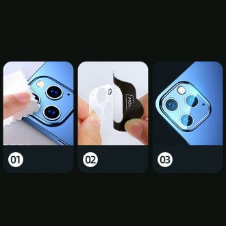 Joyroom Mirror Series Full Camera Tempered Glass Camera Lens For iPhone 12 Pro Max Transparent (JR-PF731)