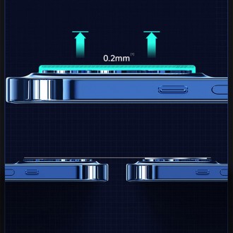 Joyroom Mirror Series Full Camera Tempered Glass Camera Lens For iPhone 12 Pro Max Transparent (JR-PF731)
