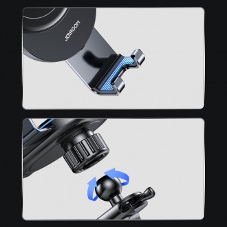 Joyroom Qi wireless 15 W car charger gravity phone holder (dashboard) gray (JR-ZS212)
