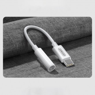 Joyroom headphone adapter 3.5mm mini jack (female) - USB Type C (male) white (SH-C1)