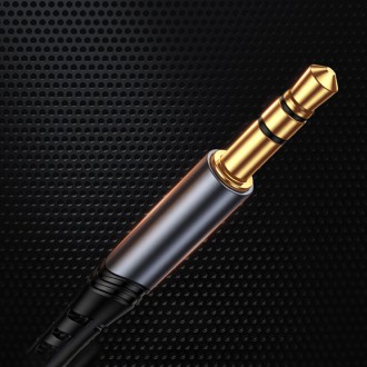 Joyroom AUX stereo audio cable 3.5 mm mini jack - Lightning for iPhone iPad 2 m black (SY-A02)