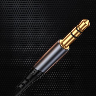 Joyroom AUX stereo audio cable 3.5 mm mini jack - USB Type C for tablet phone 2 m black (SY-A03)