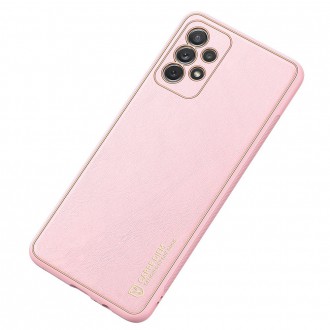 Dux Ducis Yolo elegant case made of soft TPU and PU leather for Samsung Galaxy A72 4G pink