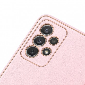 Dux Ducis Yolo elegant case made of soft TPU and PU leather for Samsung Galaxy A72 4G pink