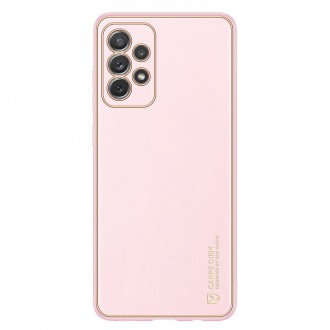 Dux Ducis Yolo elegant case made of soft TPU and PU leather for Samsung Galaxy A72 4G pink