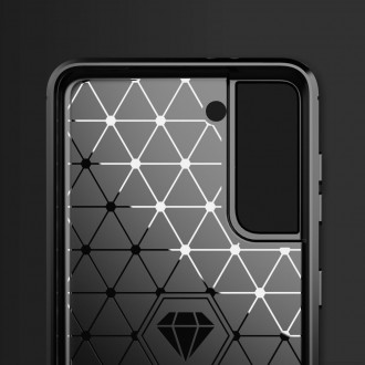 Carbon Case Flexible Cover Sleeve for Samsung Galaxy S21 FE black