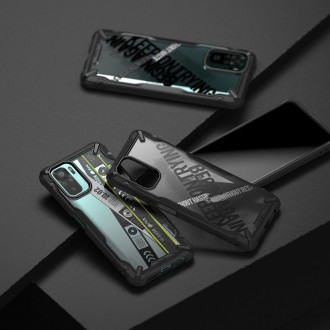 Ringke Fusion X Design durable PC Case with TPU Bumper for Xiaomi Redmi Note 10 / Redmi Note 10S black (Cross) (XDXI0030)
