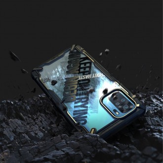 Ringke Fusion X Design durable PC Case with TPU Bumper for Xiaomi Redmi Note 10 / Redmi Note 10S black (Cross) (XDXI0030)