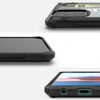 Ringke Fusion X Design durable PC Case with TPU Bumper for Xiaomi Redmi Note 10 / Redmi Note 10S black (Cross) (XDXI0030)