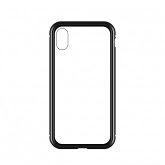 Wozinsky Full Magnetic Case Full Body Front and Back Cover with built-in glass for Samsung Galaxy A72 4G black-transparent