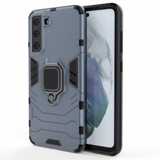 Ring Armor Case Kickstand Tough Rugged Cover for Samsung Galaxy S21 FE blue