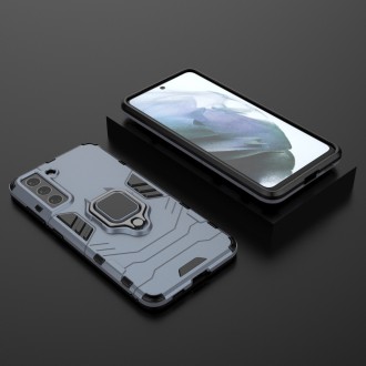 Ring Armor Case Kickstand Tough Rugged Cover for Samsung Galaxy S21 FE blue