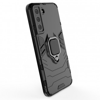 Ring Armor Case Kickstand Tough Rugged Cover for Samsung Galaxy S21 FE blue