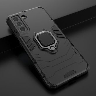 Ring Armor Case Kickstand Tough Rugged Cover for Samsung Galaxy S21 FE blue