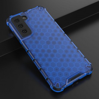 Voštinové pancéřové pouzdro s gelovým rámečkem pro Samsung Galaxy S21 FE modré