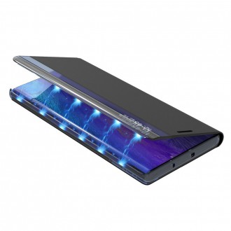 Sleep Case Bookcase Type Case with Smart Window for Samsung Galaxy S21 FE blue
